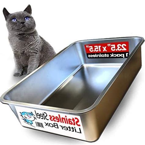 iPrimio Stainless Steel Litter Box and Litter Scoop 